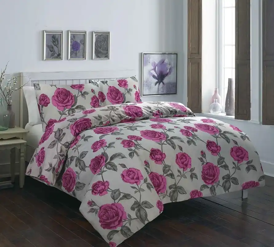 Meadow Grey Duvet Cover Set Bedding - HomeSpace Direct
