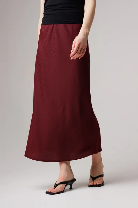Polka Dot Print High Waist Midaxi Skirt - Wednesday's Girl