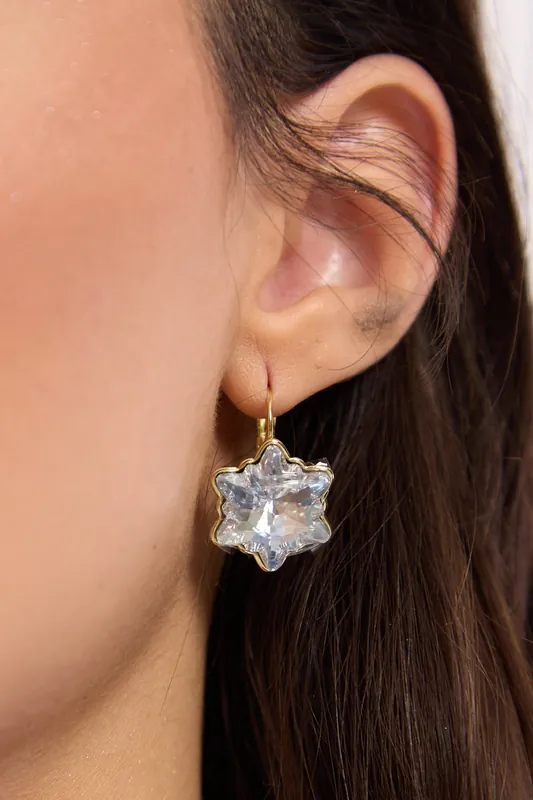 Crystal Star Drop Earrings - Liquorish