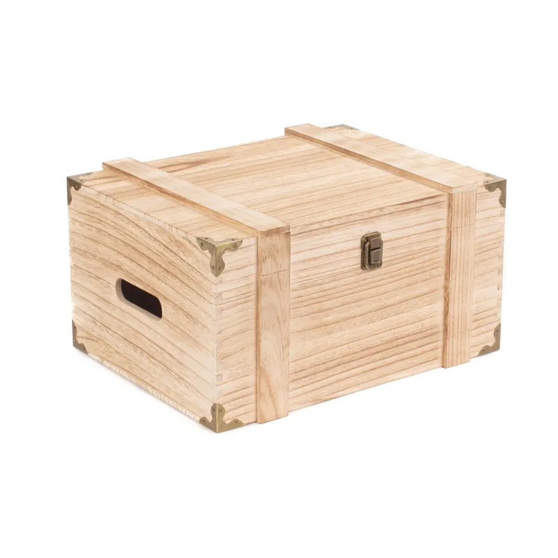 6 Bottle Wooden Wine Chest - Red Hamper