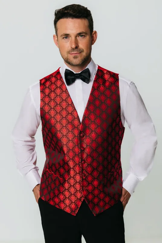Red Da Vinci Waistcoat - Dobell