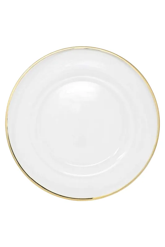 33cm Acrylic Charger Plate with Trim Edge for Dinner Table Decoration - Neel Blue