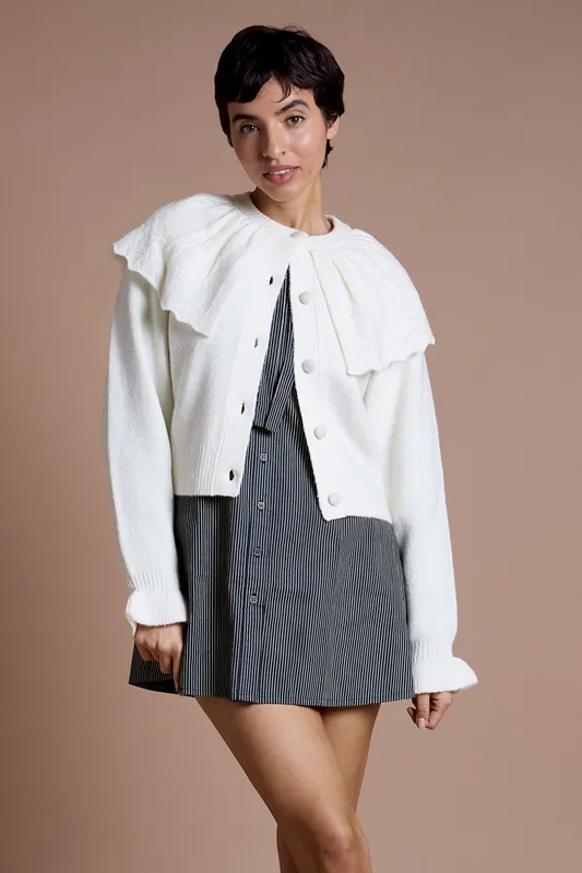 Cape Cardigan - Neon Rose