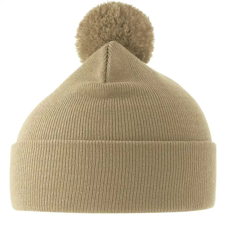 Wind S Pom Pom Double Skin Cuffed Beanie - Atlantis