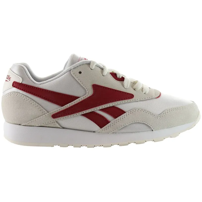 Classic Nylon Plus White/Red Trainers - Reebok