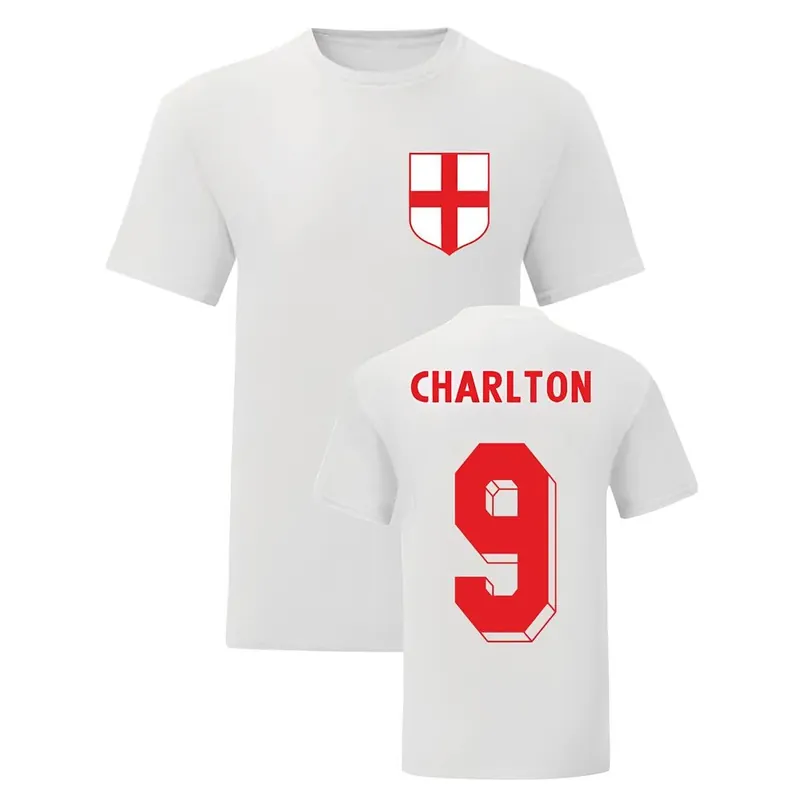 Mens Bobby Charlton National Hero Tee - England