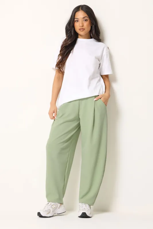 Petite Barrel Leg Trousers - PixieGirl