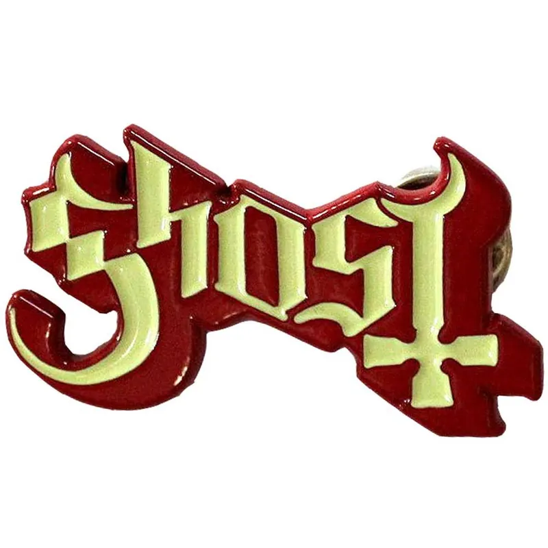Band Logo Red Shadow Pin Badge - Ghost