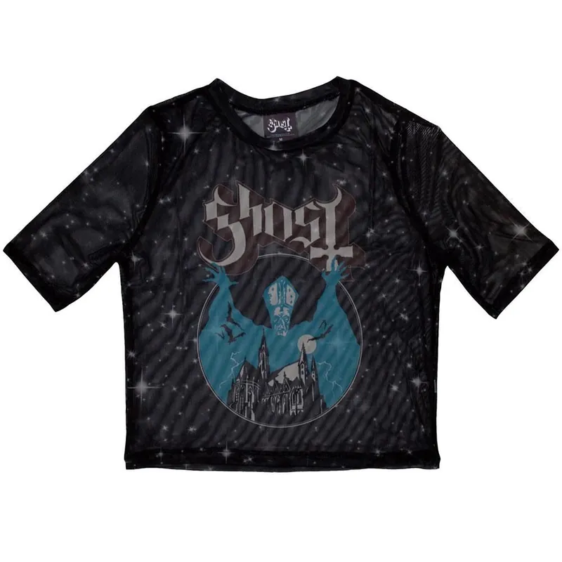 Opus Mesh Crop Top - Ghost
