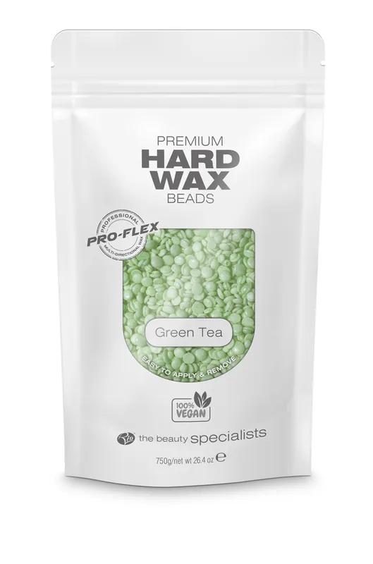 Premium Hard Wax Hair Removal Beads - 100% Vegan - Green Tea