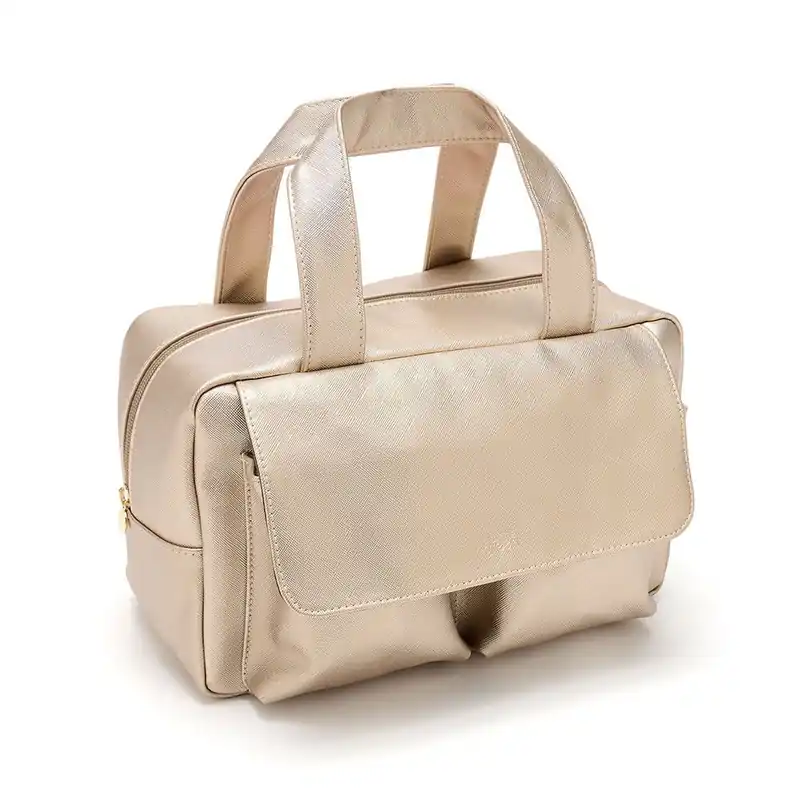 'Iris' Carry All Wash Bag in Gold - Victoria Green