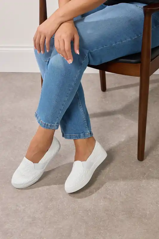 Broderie Anglaise Slip-On Trainers