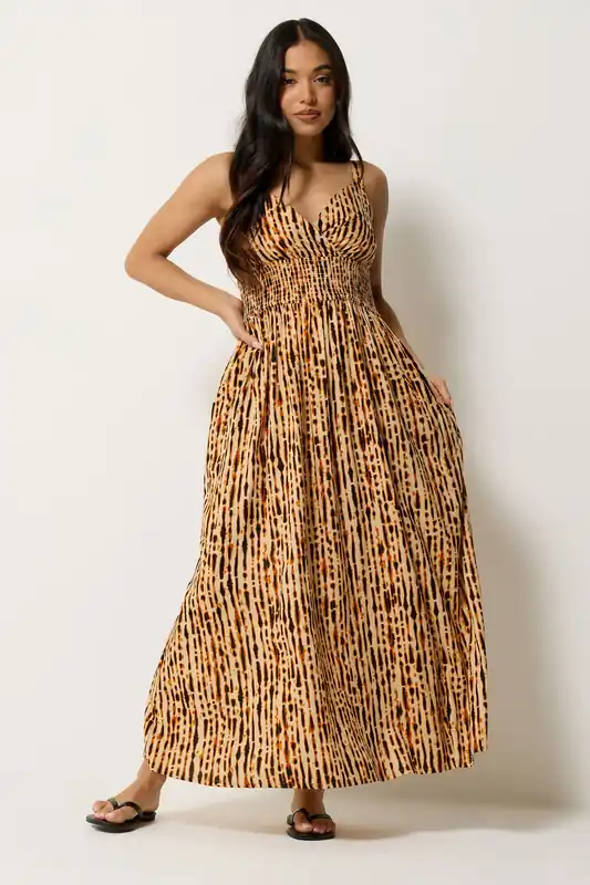 Petite Tie Dye Wrap Maxi Dress - PixieGirl