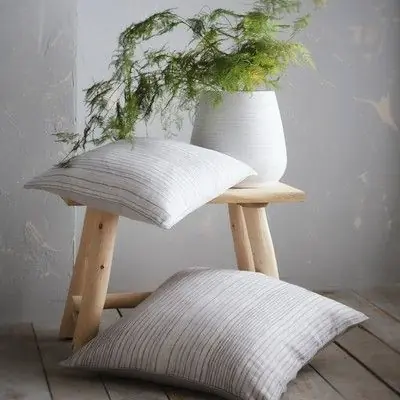 Admiral Prestige Striped Feather Filled Cushion - Portfolio Home