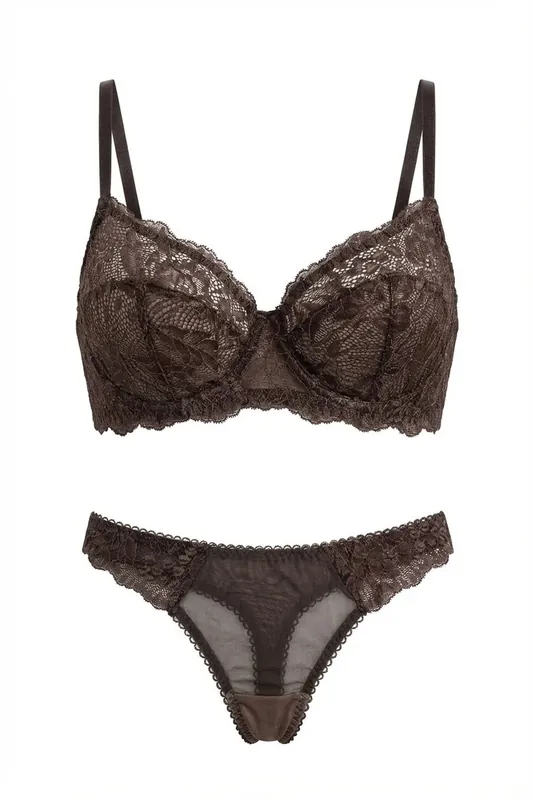Ava Lace Sheer Lingerie Set - Little Nooks
