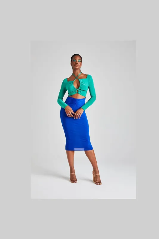 Colour Block Midi Dress - Urban Bliss
