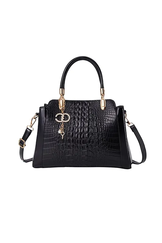 Classic Crocodile Pattern Leather Handbag - MODISHION