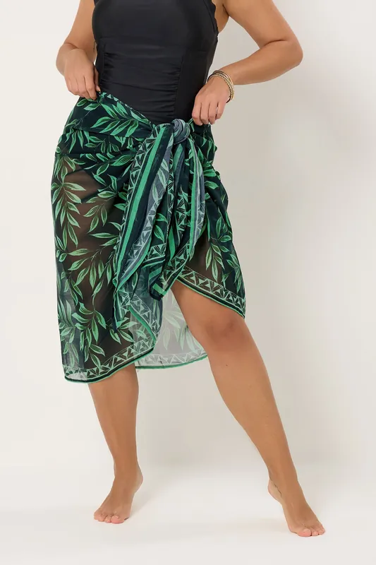 Tropical Leaf Wrap Beach Sarong - Yours