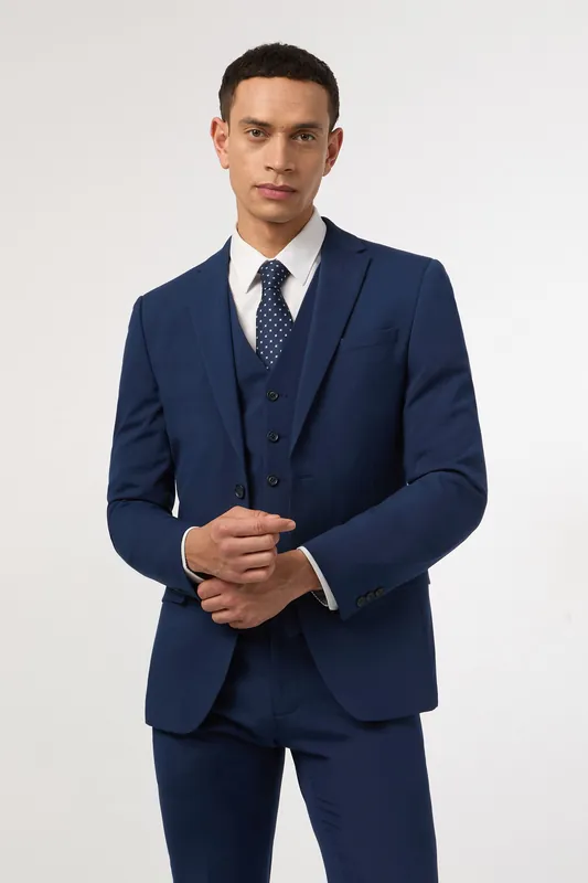 Montrose Bright Blue Slim Fit Jacket - Antique Rogue