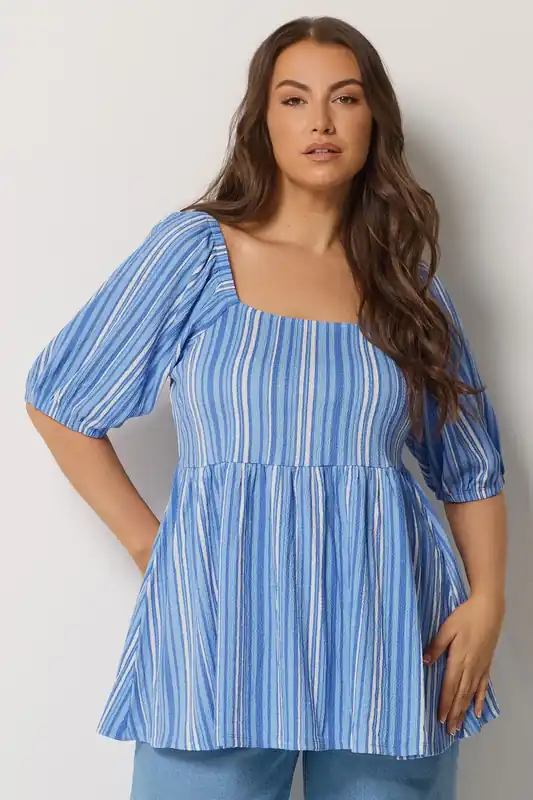 Stripe Peplum Top - Yours