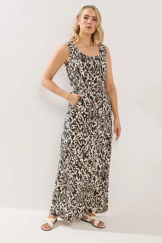 Tall Aztec Tie Waist Maxi Dress - Long Tall Sally
