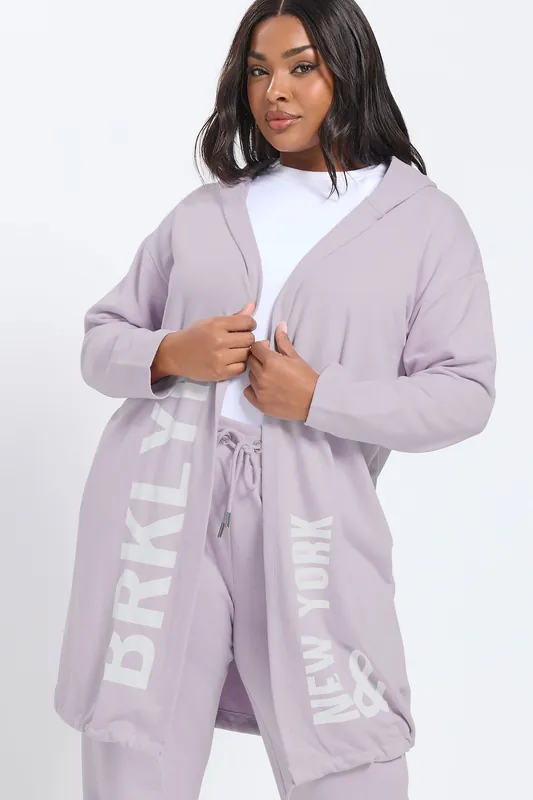 BRKLYN' Slogan Longline Hoodie - Yours