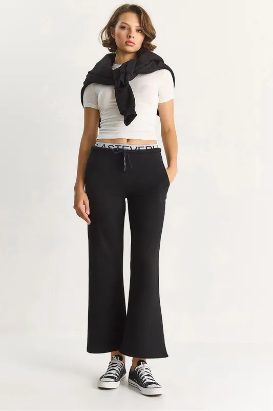 Flare Fit Drawstring Pocket Sweatpants - Bianco Lucci