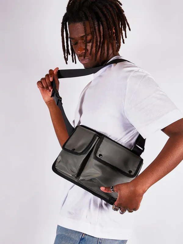 Nylon Chest Bag in Moss - SVNX