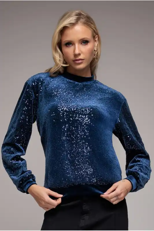 Sequin Velvet Jumper - Goddiva