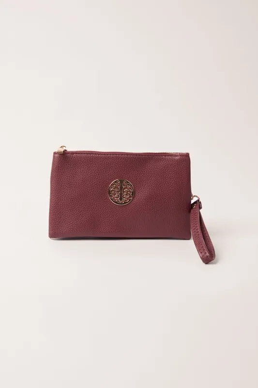 Detailed Zip Up Purse - Blue Vanilla