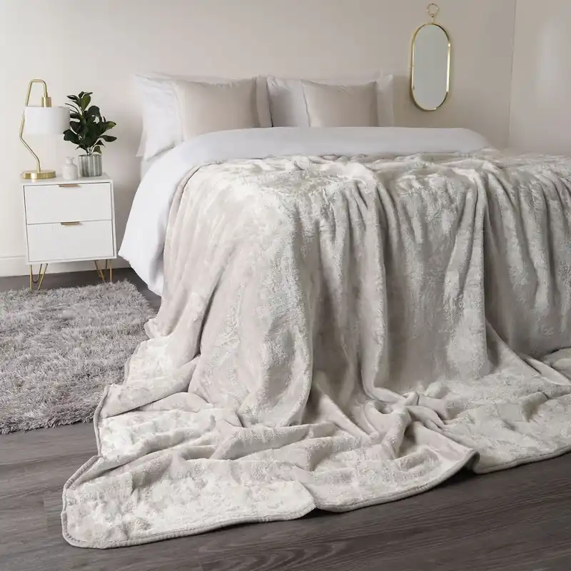 Luxury Faux Fur Large Mink Fleece Throw Blanket - OHS