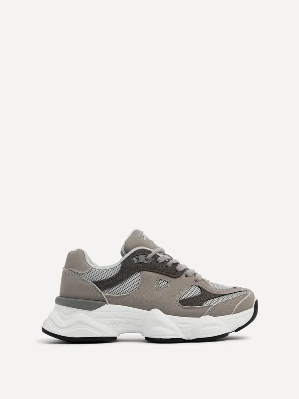 Hackney Grey Two Tone Trainer - Linzi