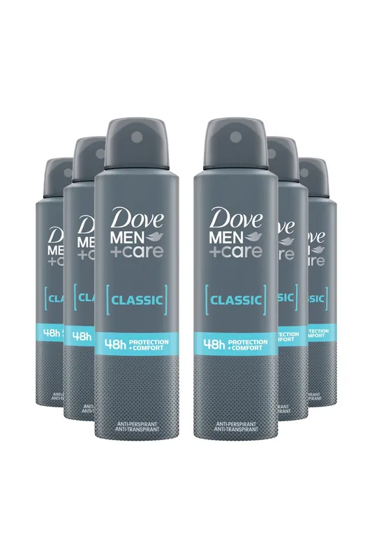Men+Care Classic 'Antiperspirant' w/ 48H Sweat Protection 150ml, 6pk - Dove