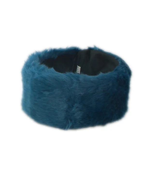Teal Soft Faux Fur Headband - SVNX