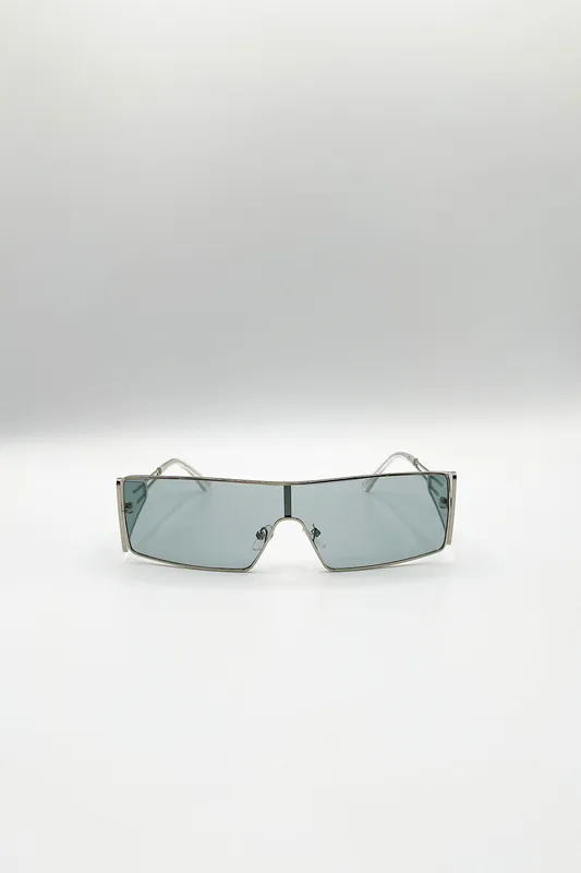 Retangle Flattop Metal Sunglasses - SVNX