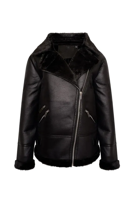 Faux Fur Aviator Coat - Barneys Originals