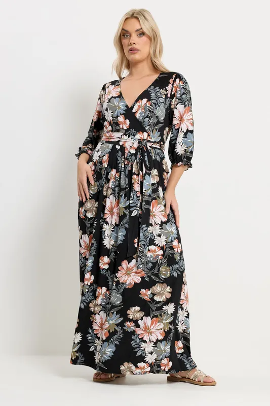 Floral V-Neck Wrap Dress