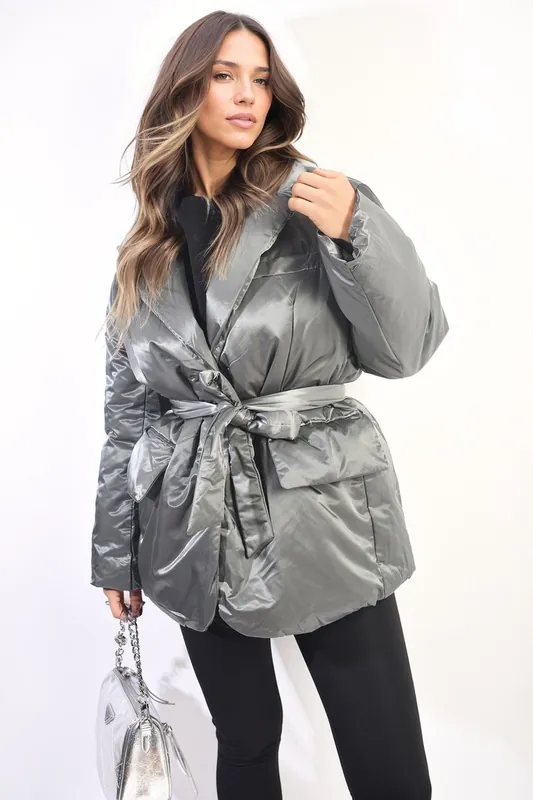 Penelope Oversized Belted Jacket - IKRUSH