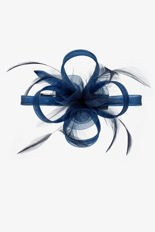 Navy Small Clip Fascinator - Jon Richard