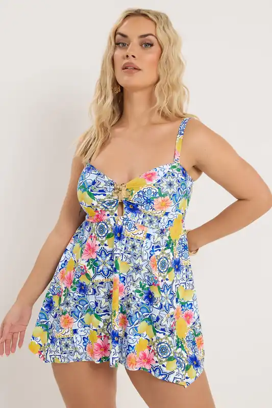 Mediterranean Tile Tankini Top - Yours
