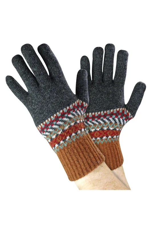 Wool Gloves | Winter Cute Fairisle Gloves for Cold Weather - Sock Snob