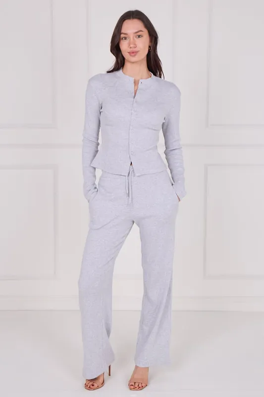 Ribbed Button-Up Co-Ord Set