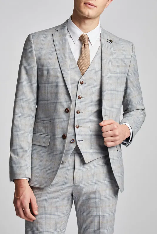 Pale Putty Check Jacket - Antique Rogue