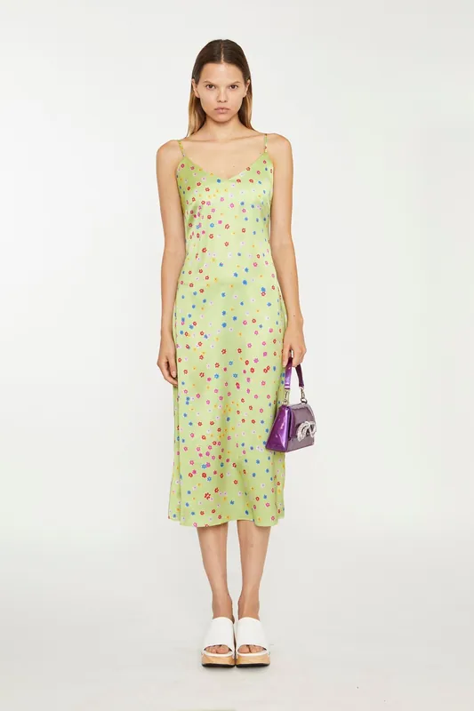 V-neck Midi Slip Dress