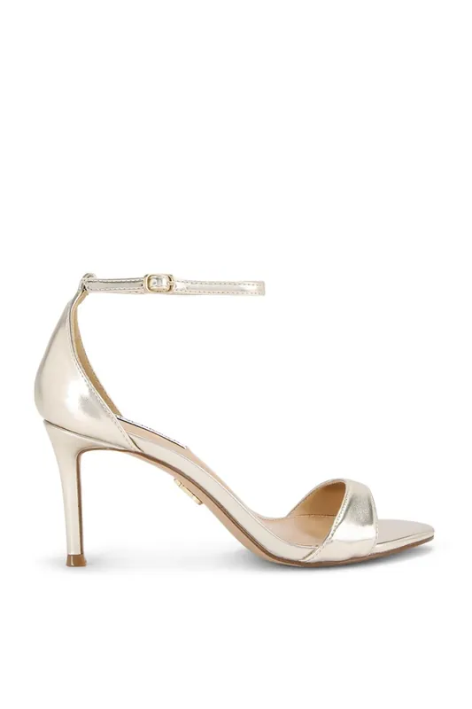 Nevina Gold' Leather Heels - STEVE MADDEN