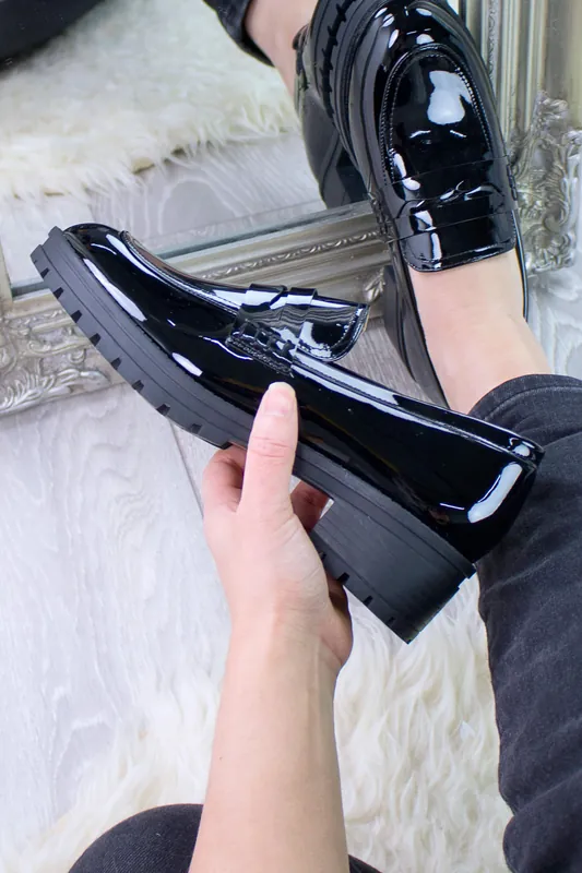Chunky Platform Shoes Penny Loafers - AJVANI