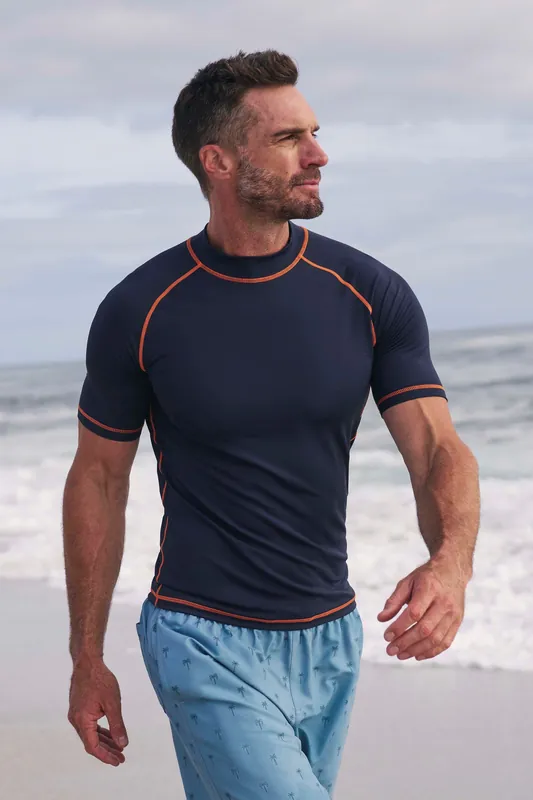 Quick Dry Stretchy Beach Swimming UV Rash Vest - Mountain Warehouse