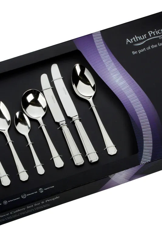 'Grecian' Stainless Steel 44 Piece 6 Person Boxed Cutlery Set - Arthur Price