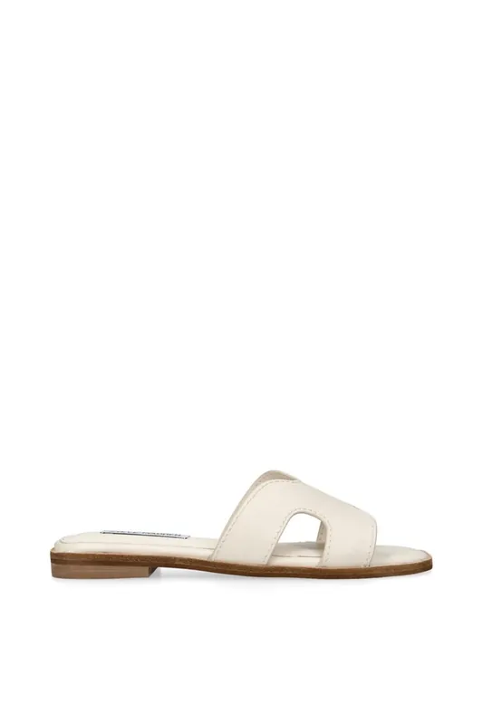 Bondst White' Leather Sandals - STEVE MADDEN