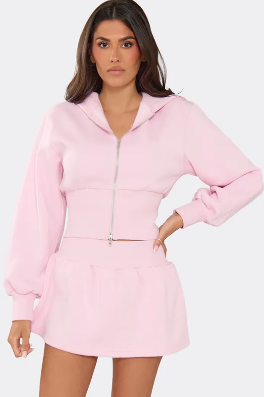 Long Sleeve Zip Crop Hoodie - EGO